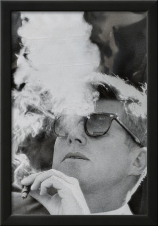 Buy President John F Kennedy Smoking Archival Photo Poster Print Framed Poster