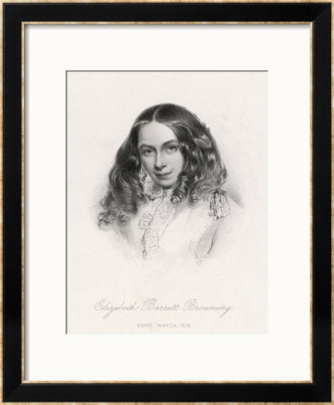 Elizabeth Barrett Browning Writer: Framed Giclee Print