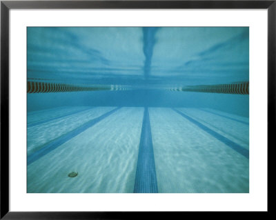 A Below-The-Surface View of a Swimming Pool: Framed Art Print