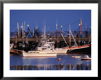 Boats in Harbour, Provincetown, Massachusetts, USA: Framed Art Print