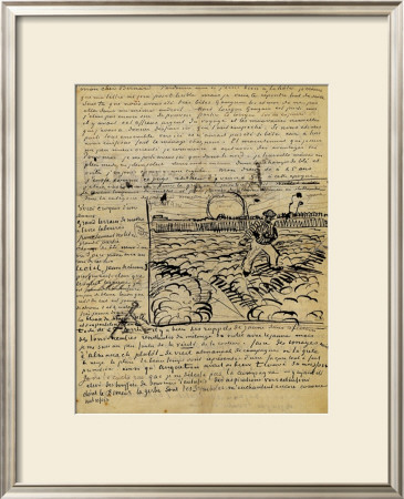 Vincent van Gogh Sketch of the Sower in a Letter to Emile Bernard