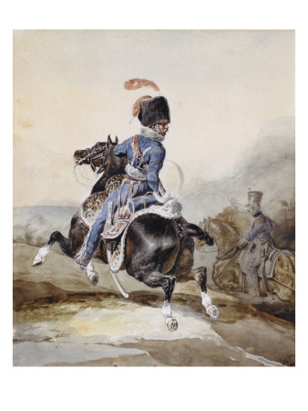 Theodore Gericault Artillery Officer Galloping to the Left