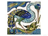Tile Design of Heron and Fish by Walter Crane Other