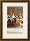 Benjamin Franklin Presenting His Opposition to the Taxes in 1766 Framed Art Print