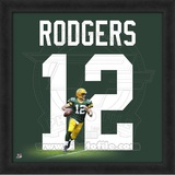 Aaron Rodgers Packers (Home) photographic representation of the player's jersey Framed Memorabilia
