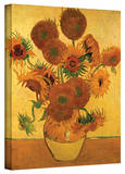 Vincent van Gogh 'Vase with Fifteen Sunflowers' Wrapped Canvas Art Stretched Canvas Print