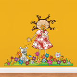 Lou in Flowers Wall Decal Wall Decal